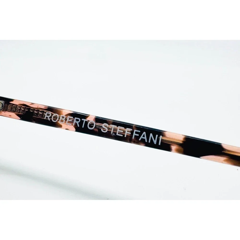 Roberto Steffani Eyeglass Frames Womens Black Pink RS-163 Cat Eye 56-15-140